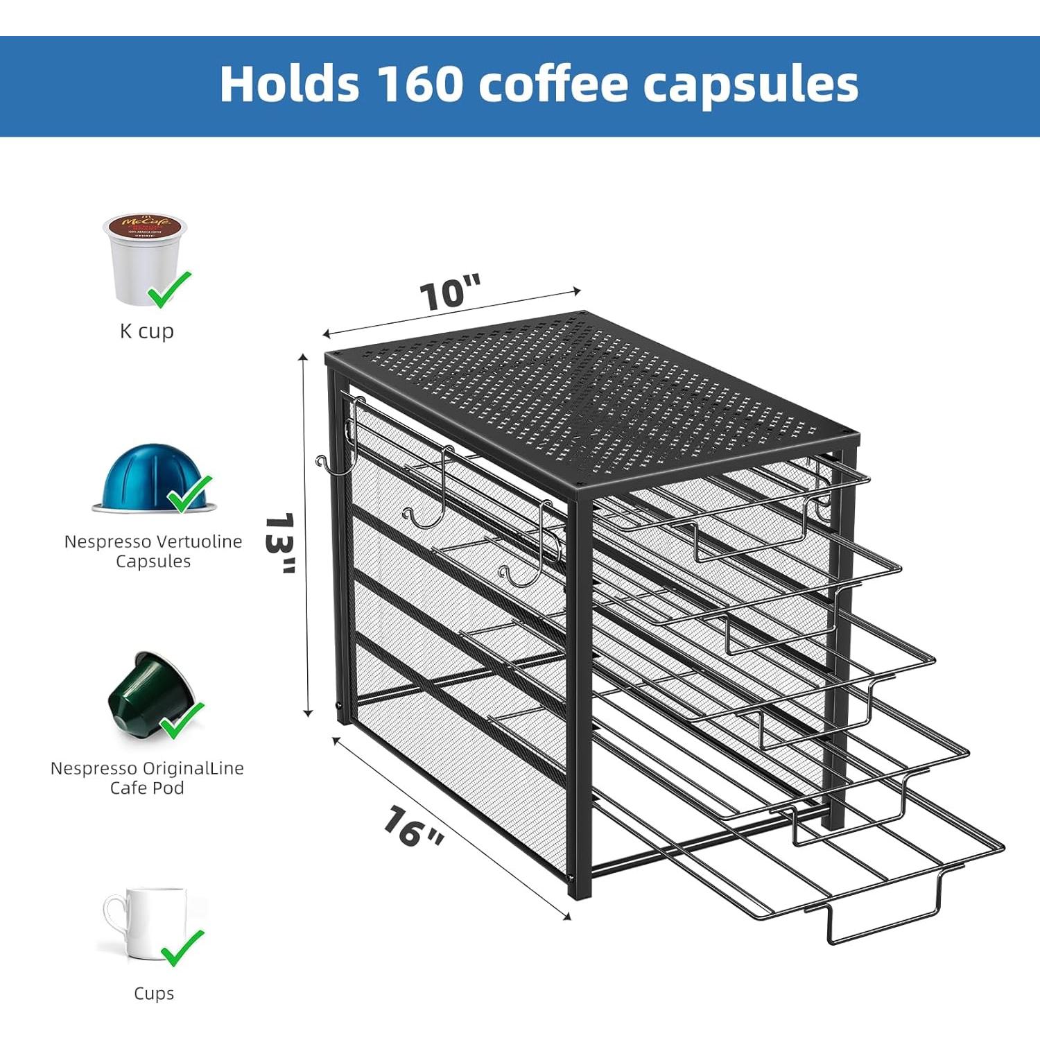 Soporte para cápsulas de café Simple Trending 5 niveles 160 cápsulas