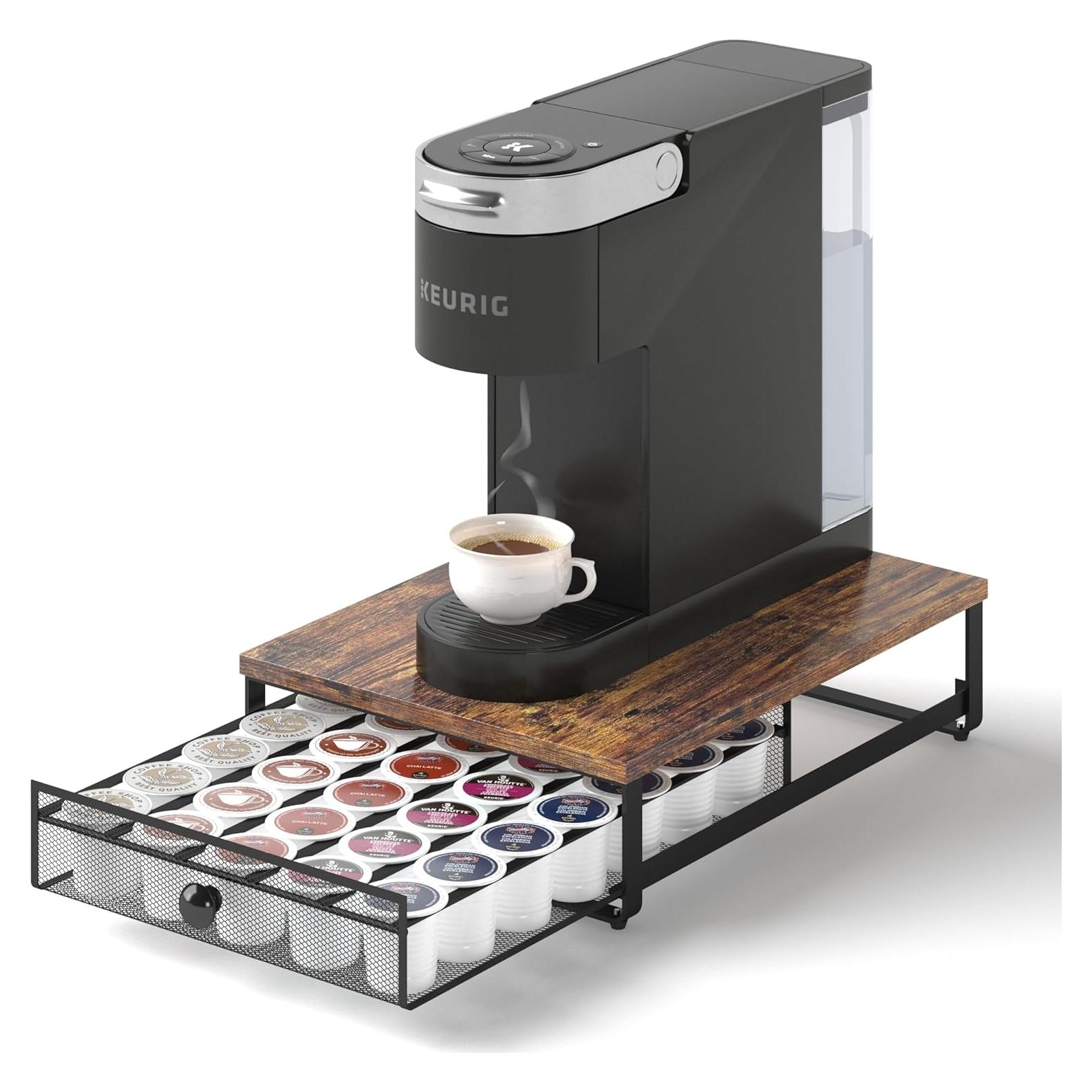 Organizador de K Cup Sedegn, Soporte Bajo Gabinete Marrón