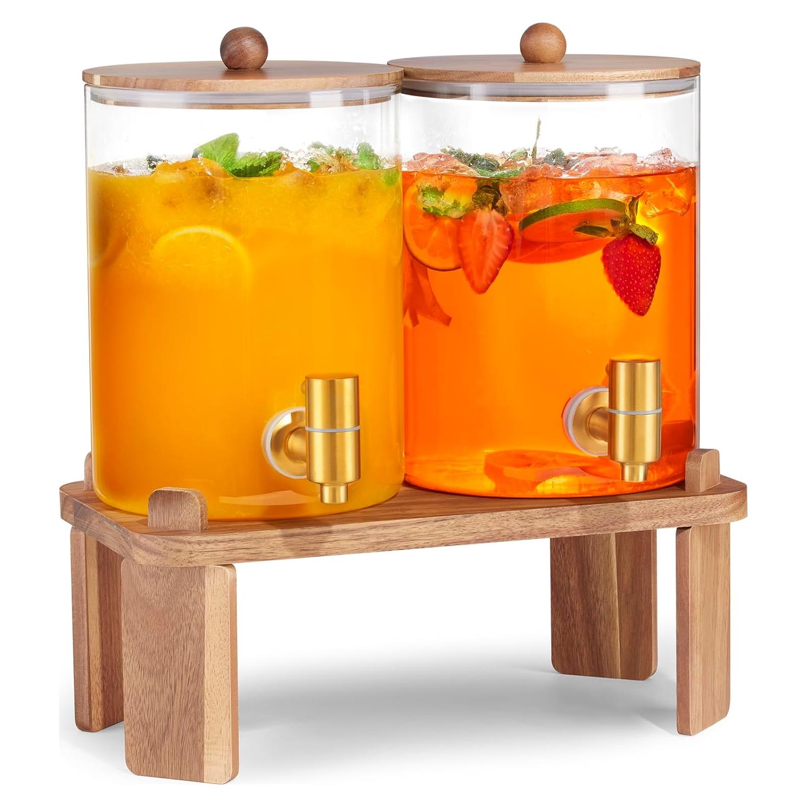 Dispensador de Bebidas de Vidrio FavorFlavor 3.8L con Soporte