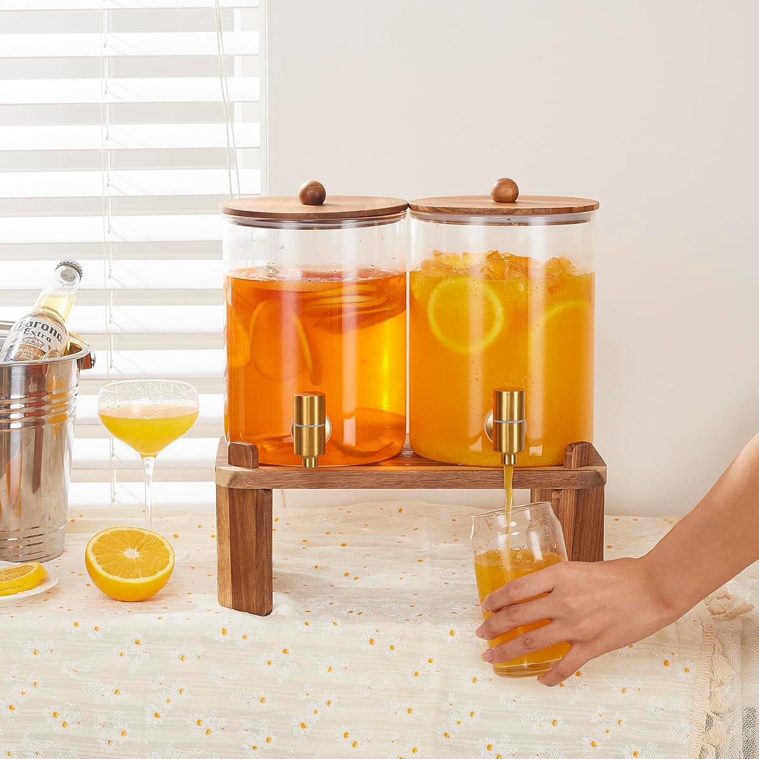 Dispensador de Bebidas de Vidrio FavorFlavor 3.8L con Soporte