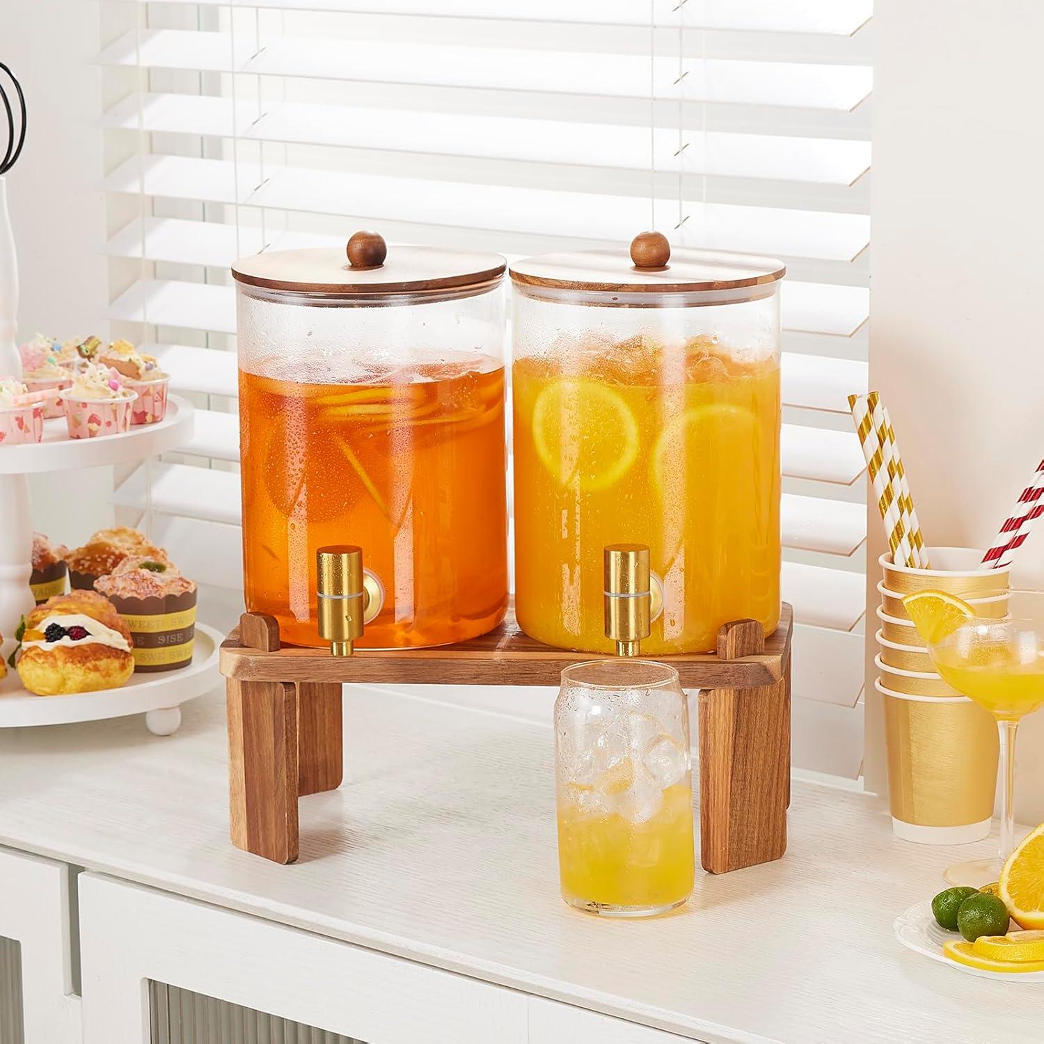 Dispensador de Bebidas de Vidrio FavorFlavor 3.8L con Soporte