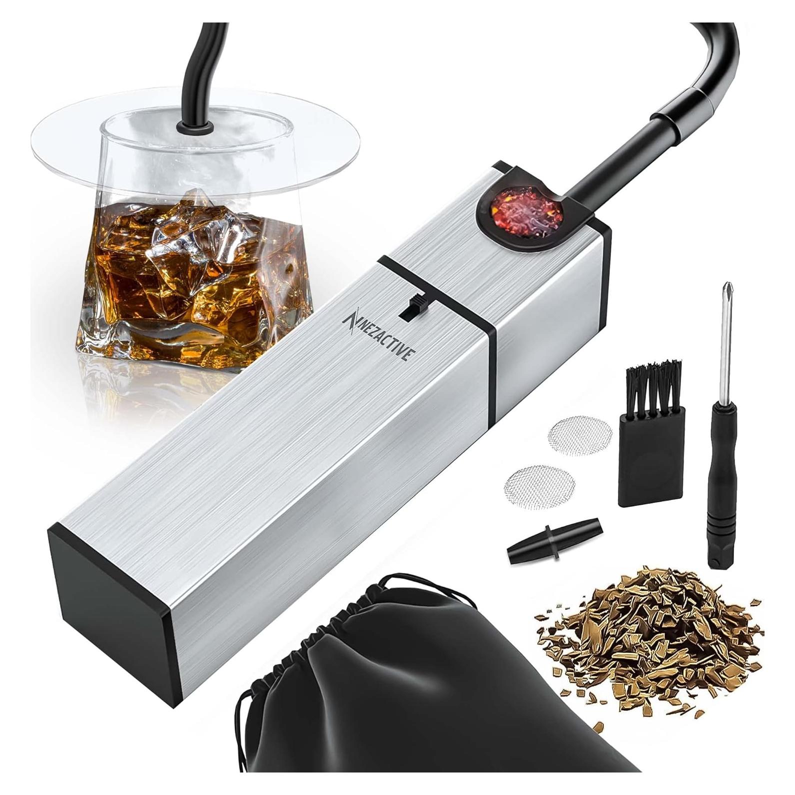 Ahumador de Comida y Bebidas NEZACTIVE - Pistola de Humo 2 en 1