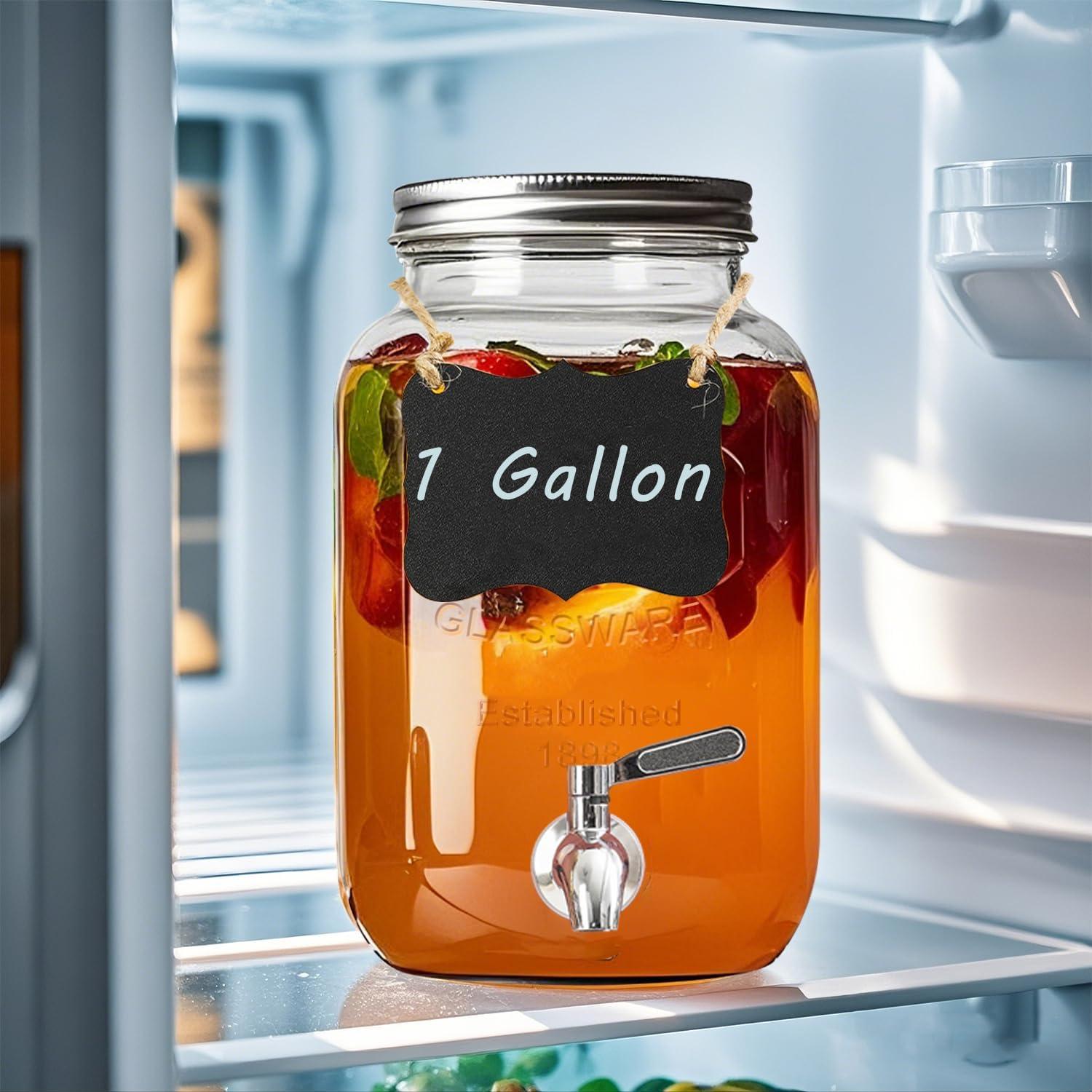 Dispensador de Bebidas de Vidrio Galssmagic 3.78L 2 Piezas