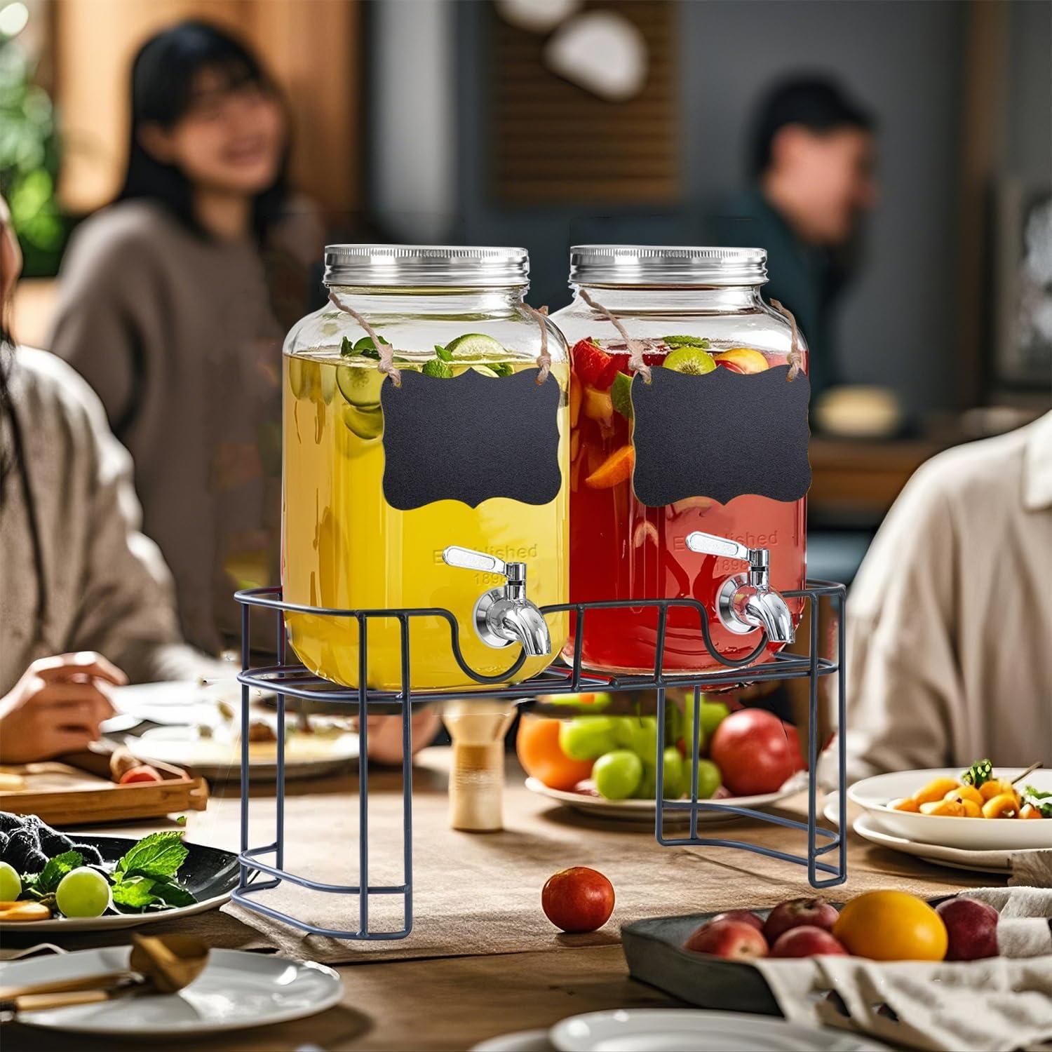 Dispensador de Bebidas de Vidrio Galssmagic 3.78L 2 Piezas