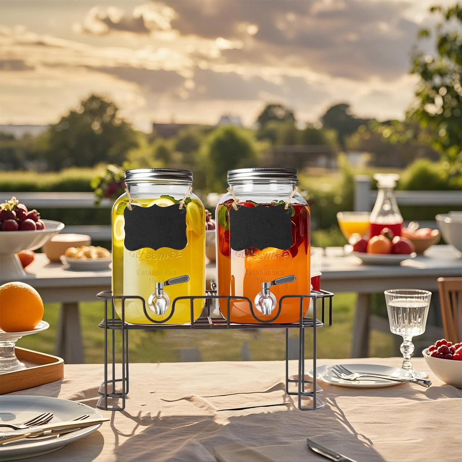 Dispensador de Bebidas de Vidrio Galssmagic 3.78L 2 Piezas