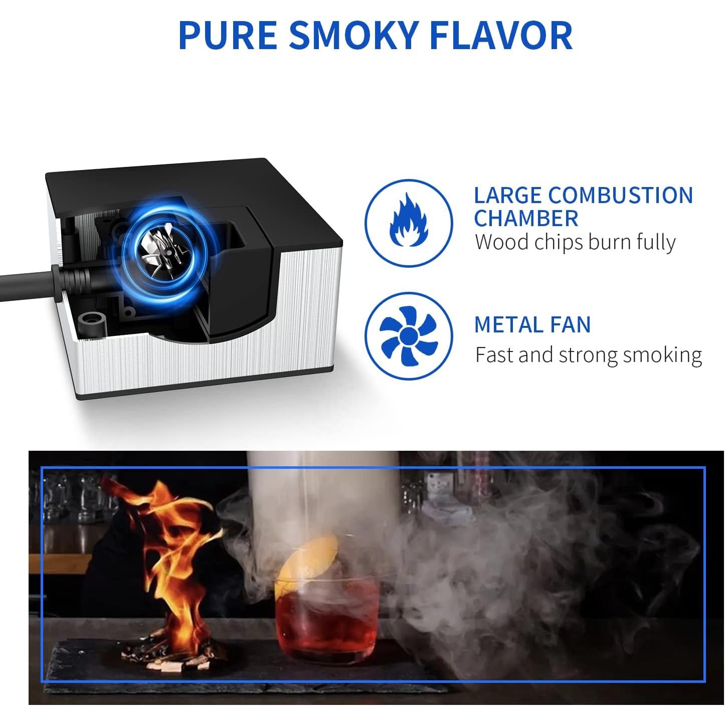 Ahumador de Alimentos Wancle Pistola de Humo Portátil Plata