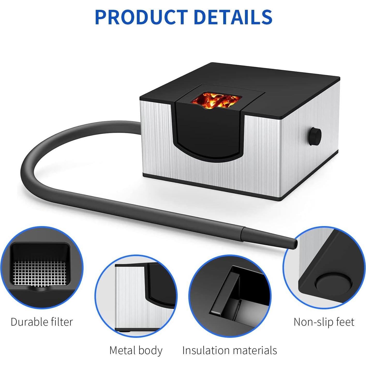 Ahumador de Alimentos Wancle Pistola de Humo Portátil Plata