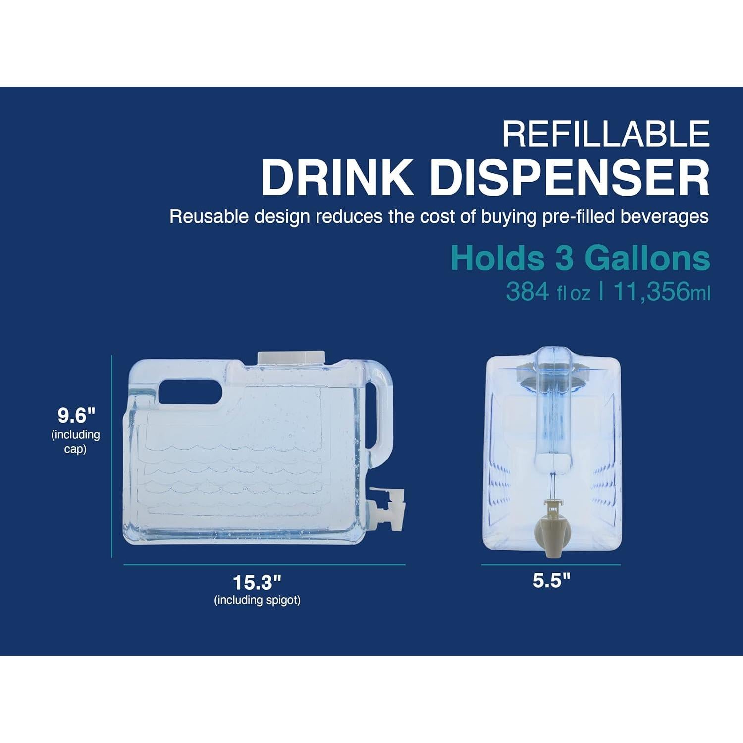 Dispensador de Bebidas 3 Galones Arrow Home - Plástico BPA Free