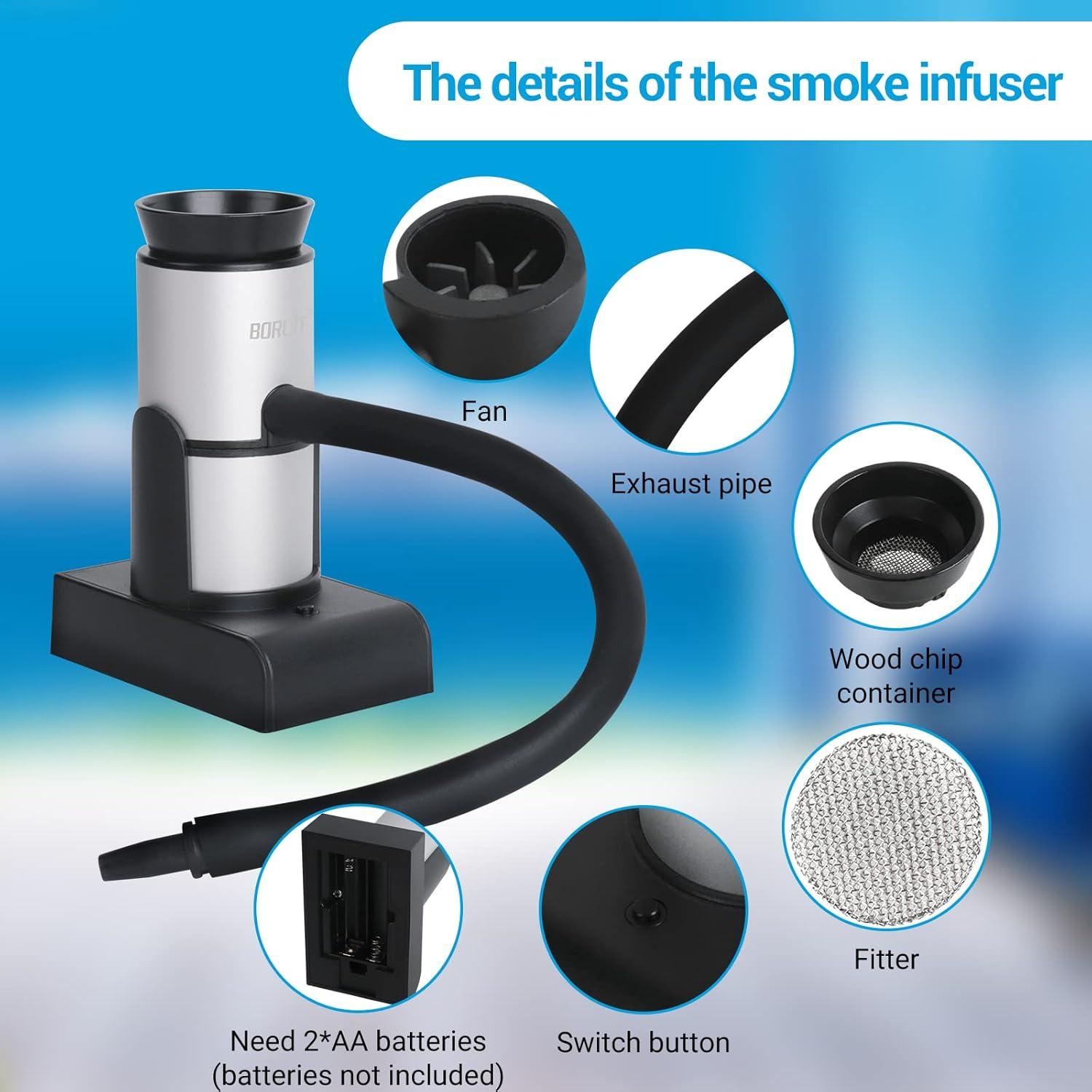 Pistola de Humo BORUIT SK305 Portátil para Alimentos y Bebidas