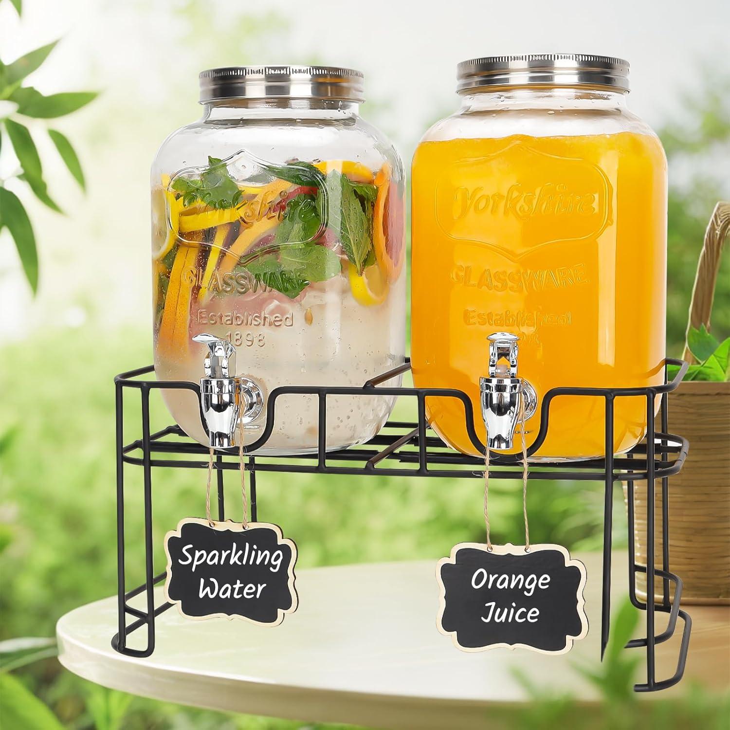 Dispensador de Bebidas de Vidrio Betrome 3.78L 2 Pack con Grifo