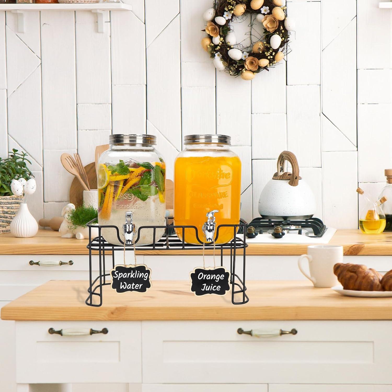 Dispensador de Bebidas de Vidrio Betrome 3.78L 2 Pack con Grifo