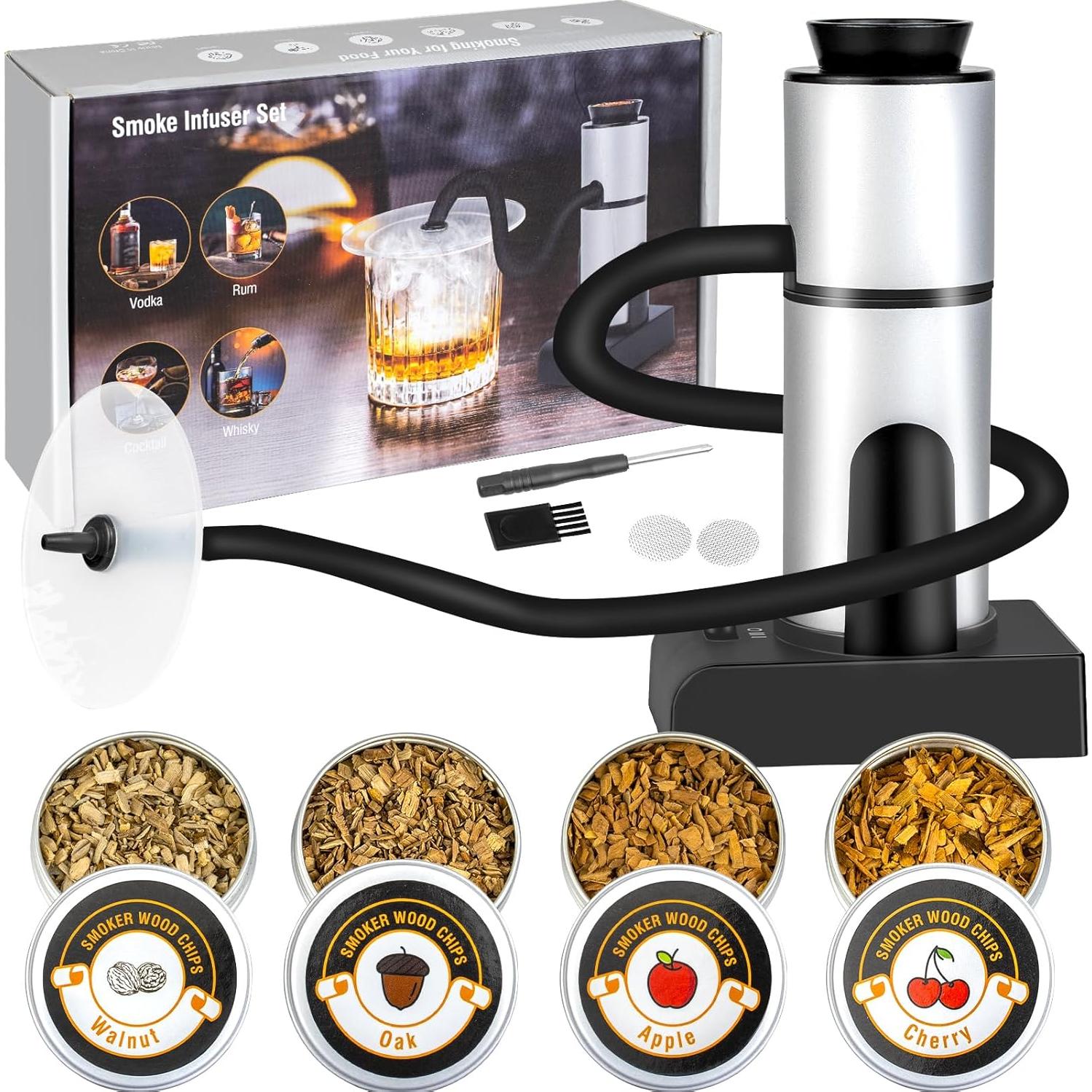 Kit de Ahumador Souroyea para Cócteles y Comida - 4 Sabores