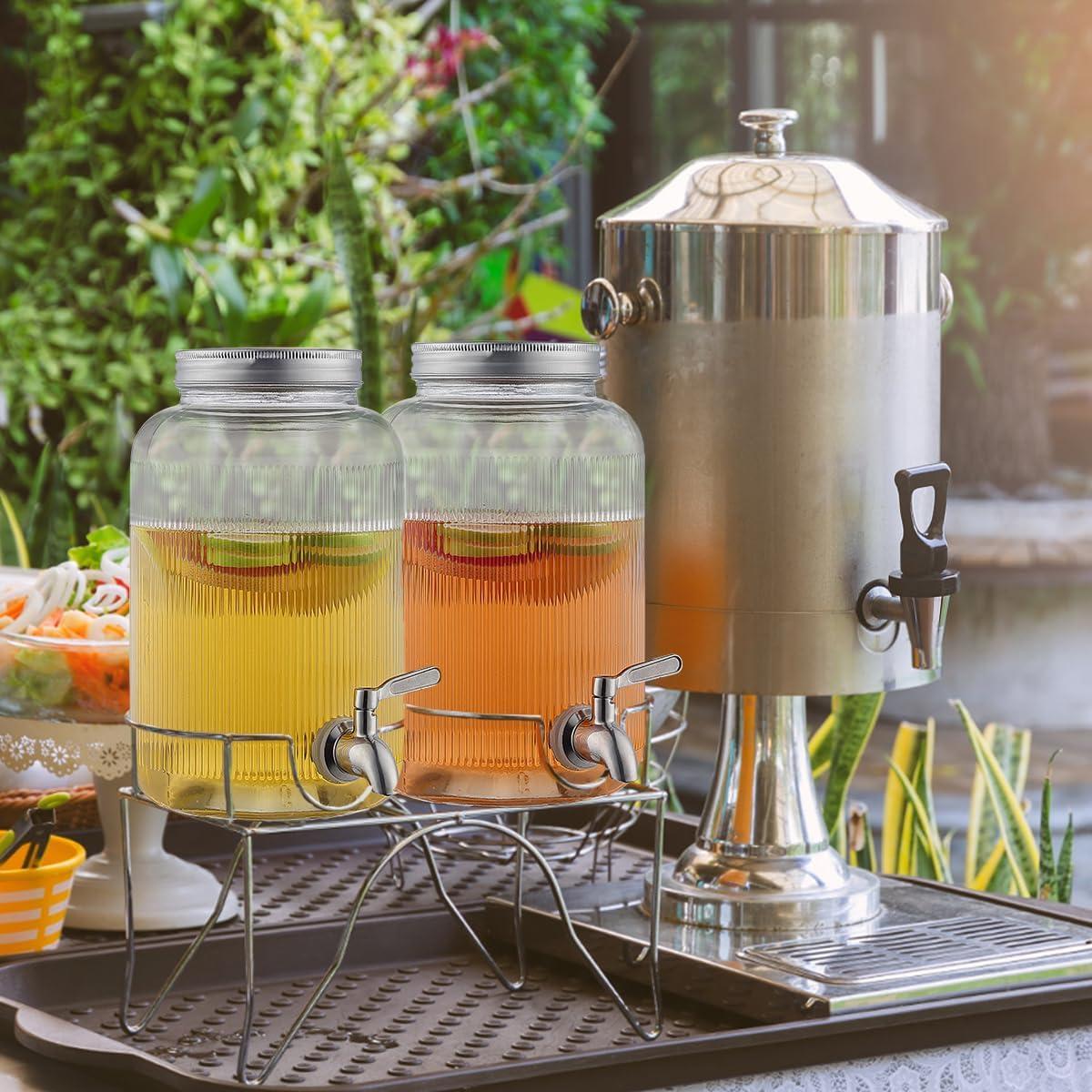 Dispensador de Bebidas Evanda 4 Litros con Grifos de Acero Inoxidable