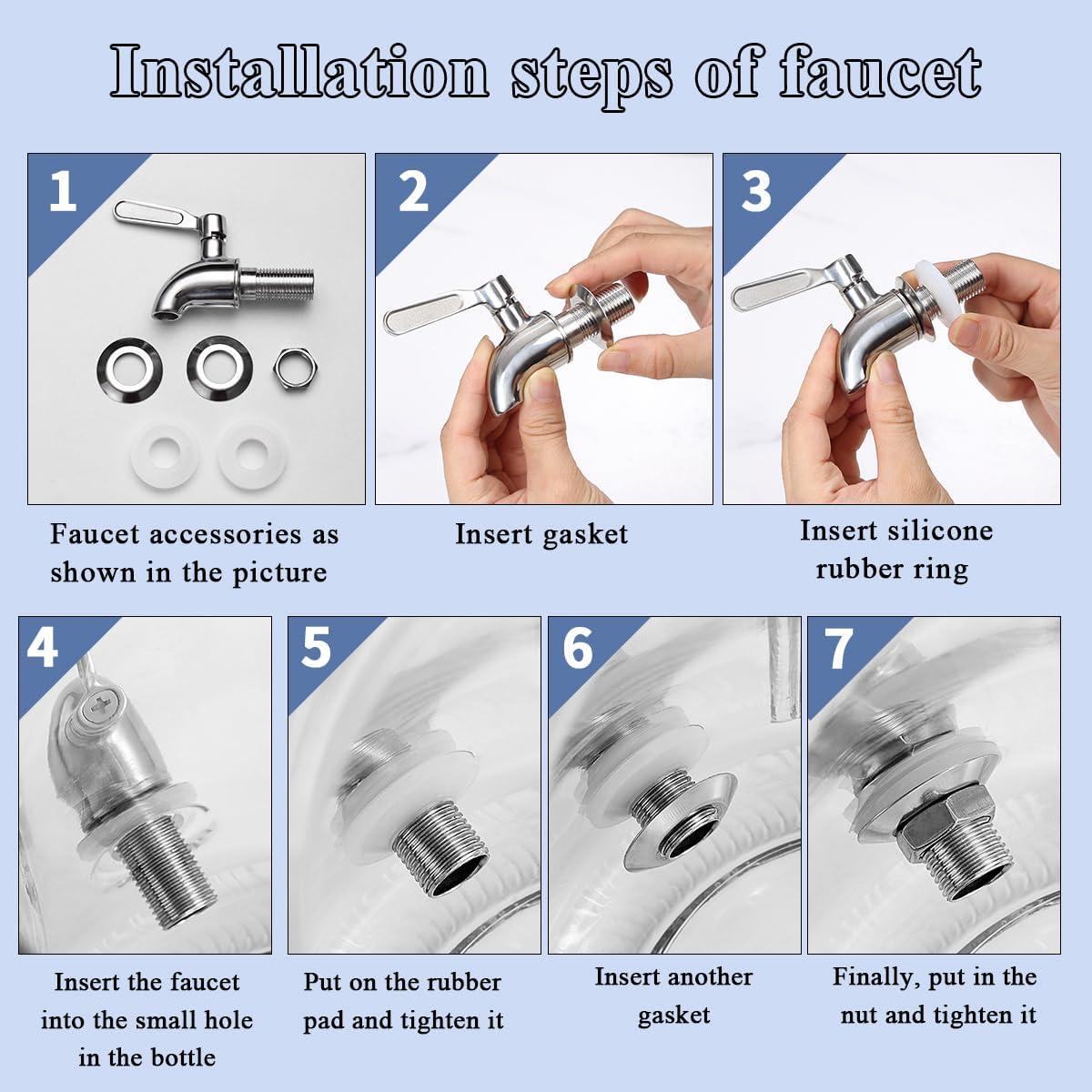 Dispensador de Bebidas Evanda 4 Litros con Grifos de Acero Inoxidable