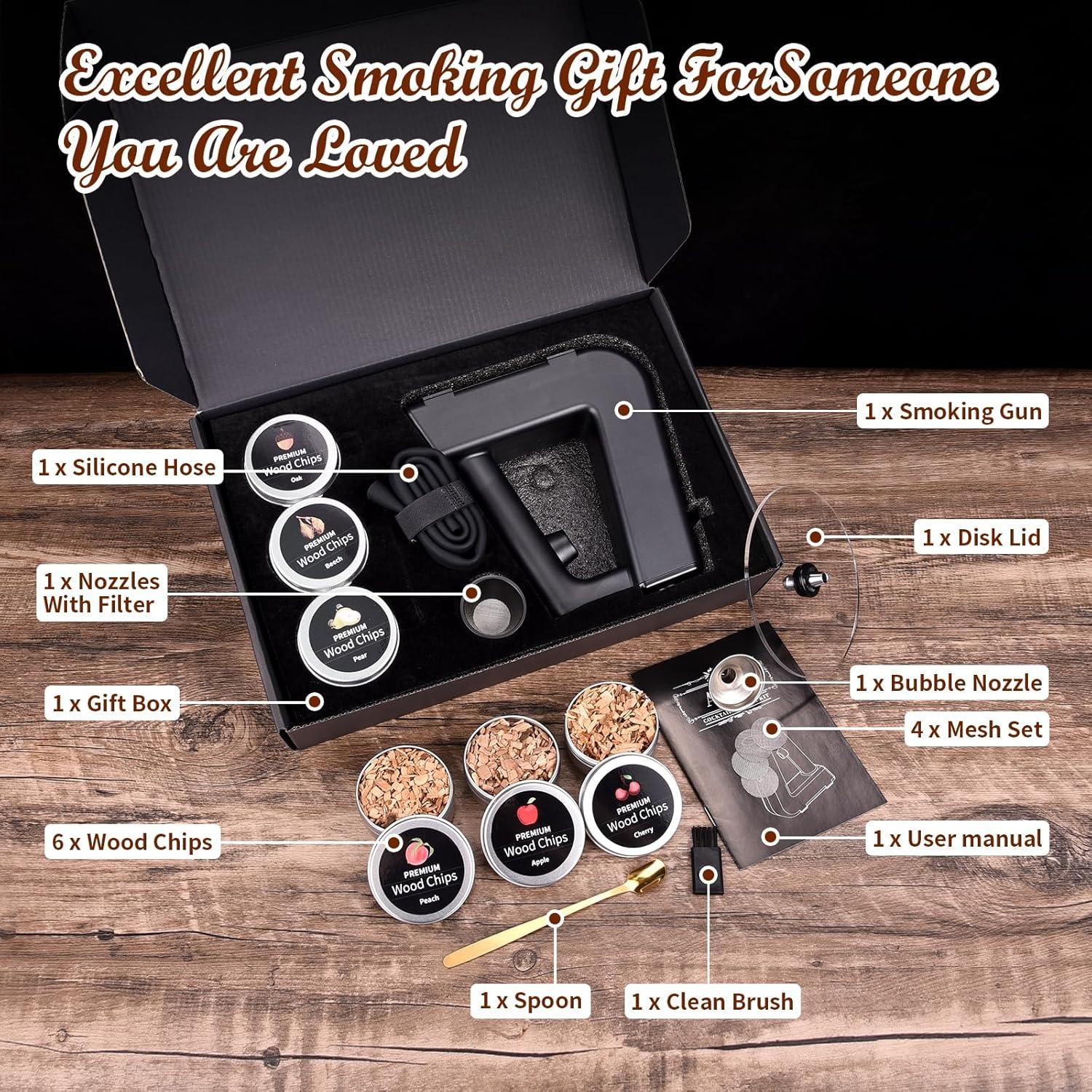 Kit de Ahumador de Cócteles AFN - 6 Sabores de Astillas