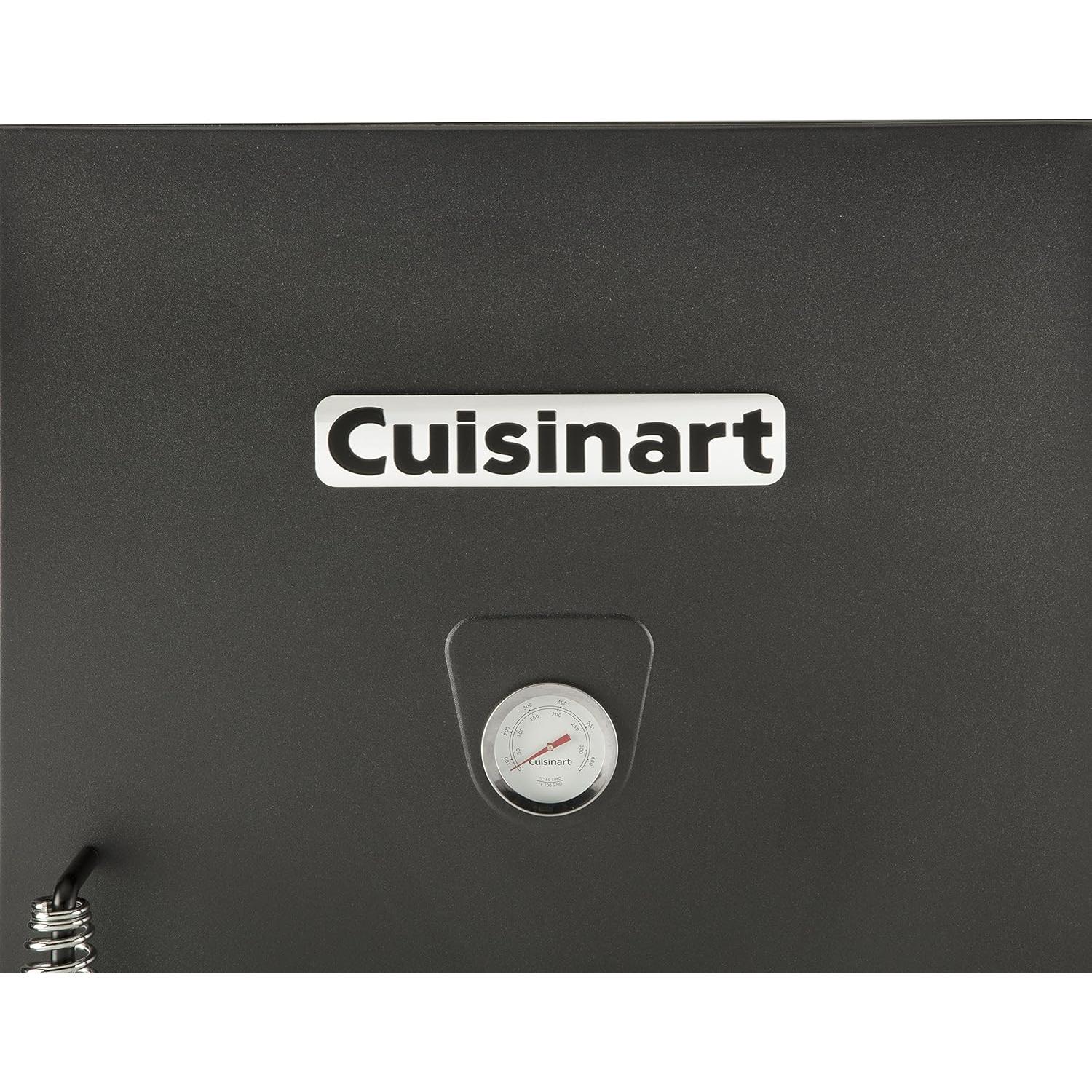 Cuisinart 30" Electric Smoker, 3 Adjustable Racks, Large Capacity BBQ Meat Smoker, Water & Wood Trays for Smoked Meat, Brisket, Salmon & Jerky, Adjustable Temperature Control