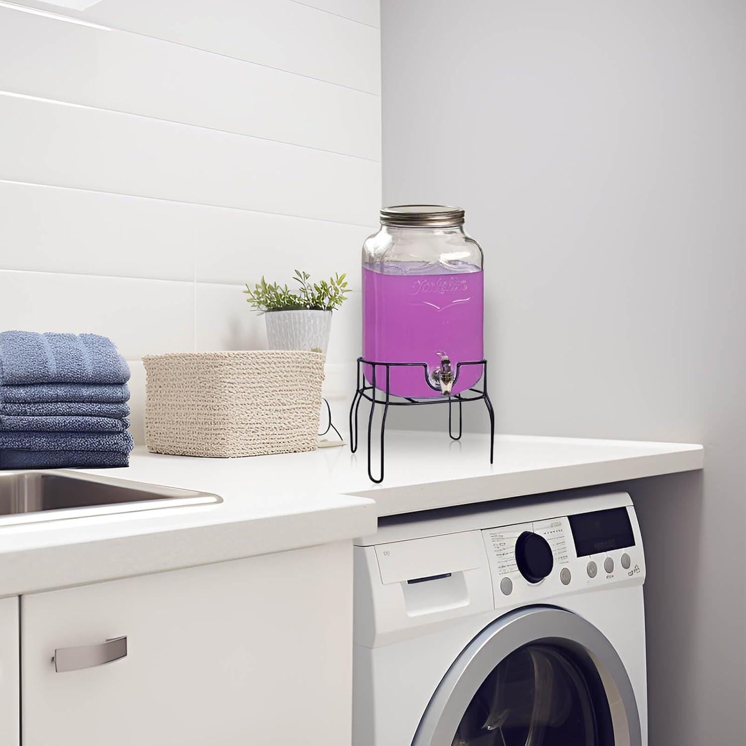 Dispensador de Bebidas de Vidrio Novellaire 2 Galones con Soporte