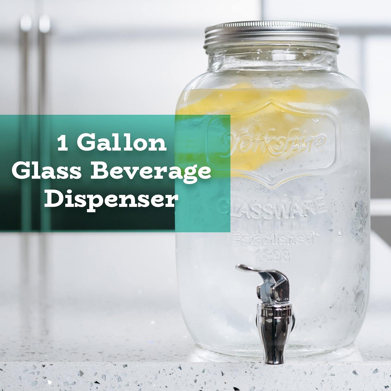 Dispensador de Bebidas de Vidrio Estilo 3.78 Litros Claro