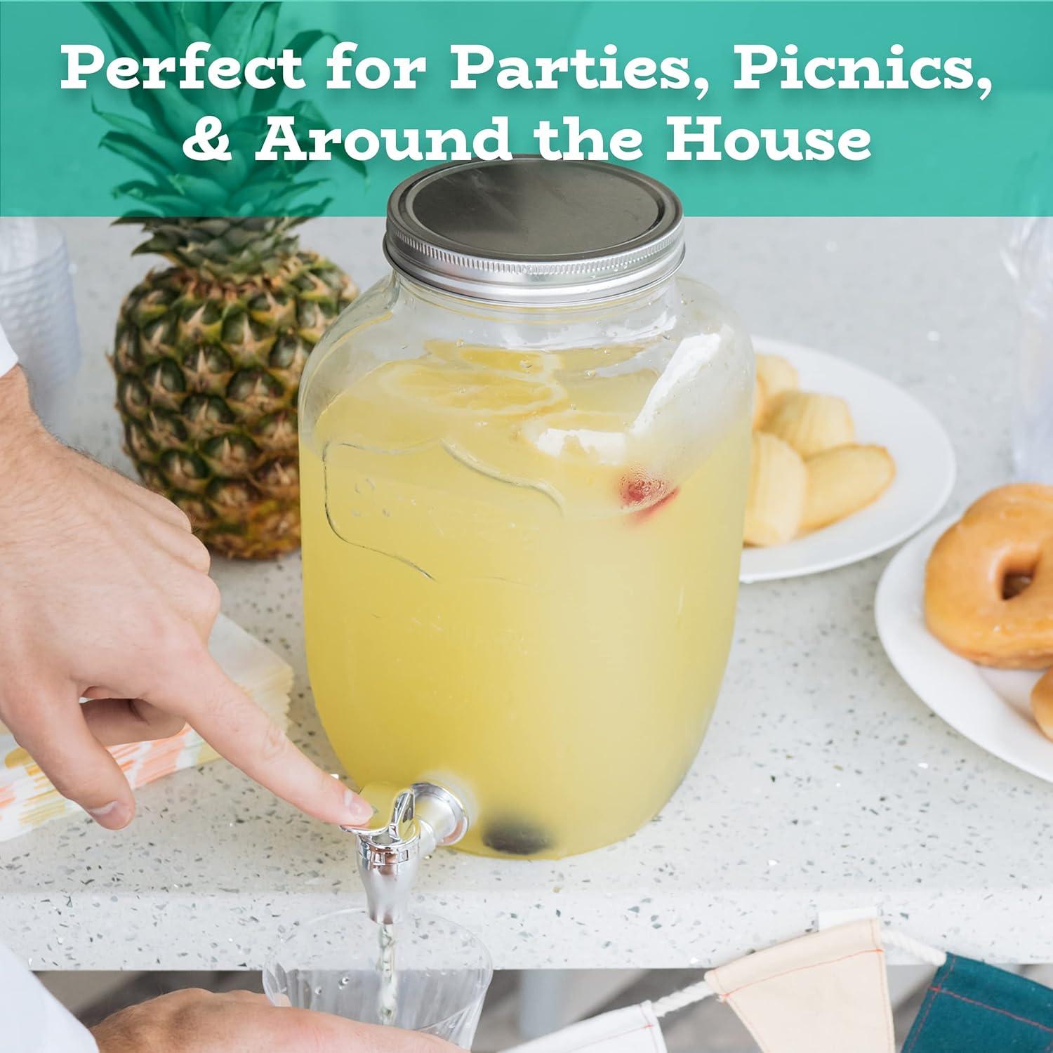 Dispensador de Bebidas de Vidrio Estilo 3.78 Litros Claro