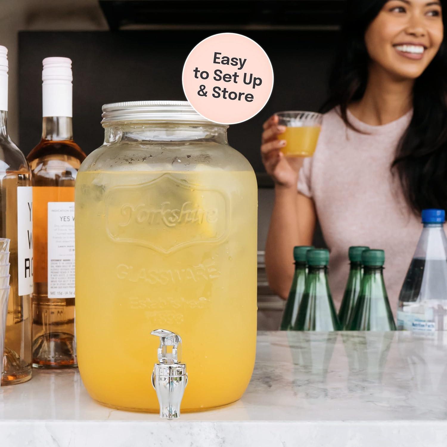 Dispensador de Bebidas de Vidrio Estilo 3.78 Litros Claro