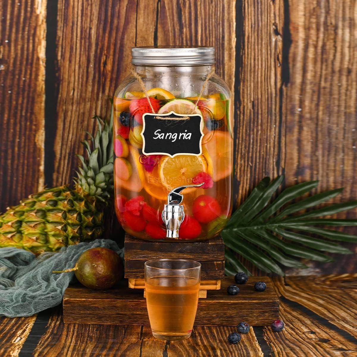 Dispensadores de Bebidas de Vidrio Eleganttime 3.78L - 2 Piezas