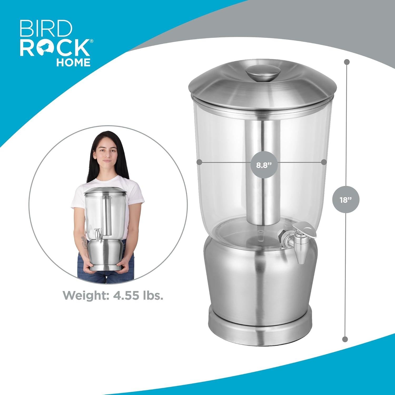 Dispensador de Bebidas Acero Inoxidable 5.68 Litros BirdRock Home