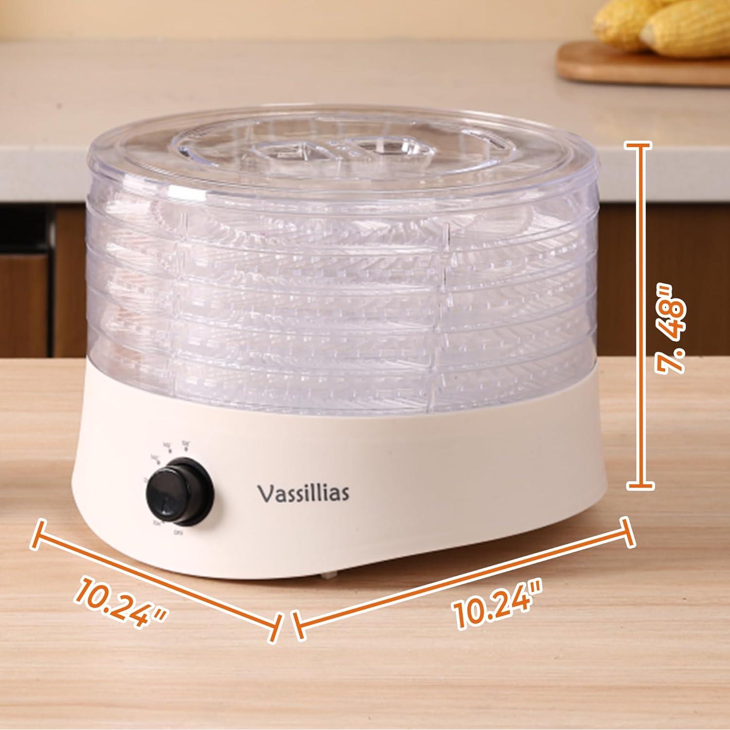 Deshidratador de Alimentos Vassillias FD704MJY 280W 5 Estantes