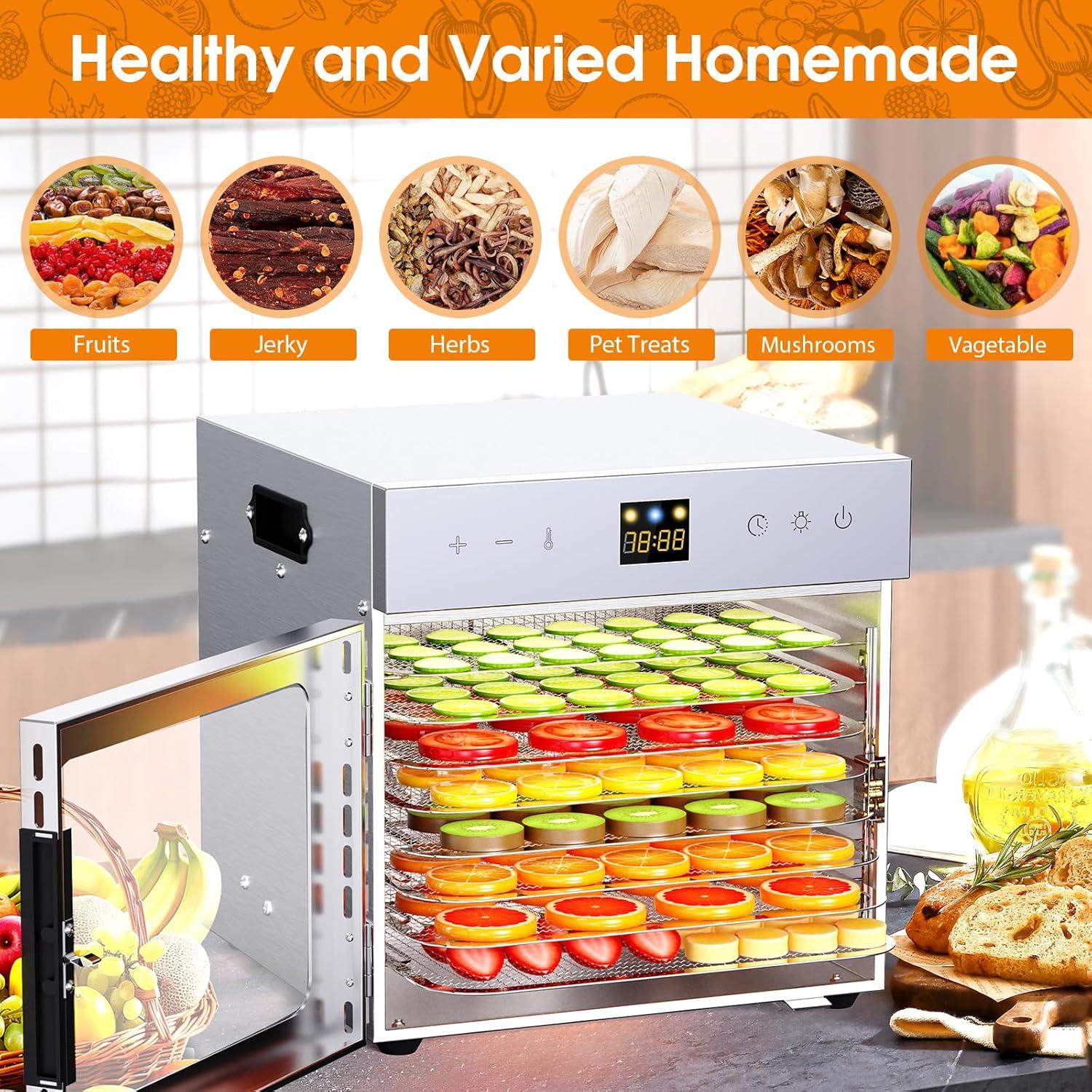 Deshidratador de Alimentos Fendia 8 Bandejas Acero Inoxidable 600W