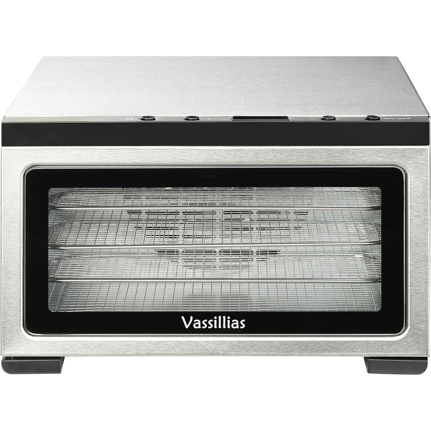Deshidratadora de Alimentos Vassillias 5 Bandejas Acero Inoxidable 400W