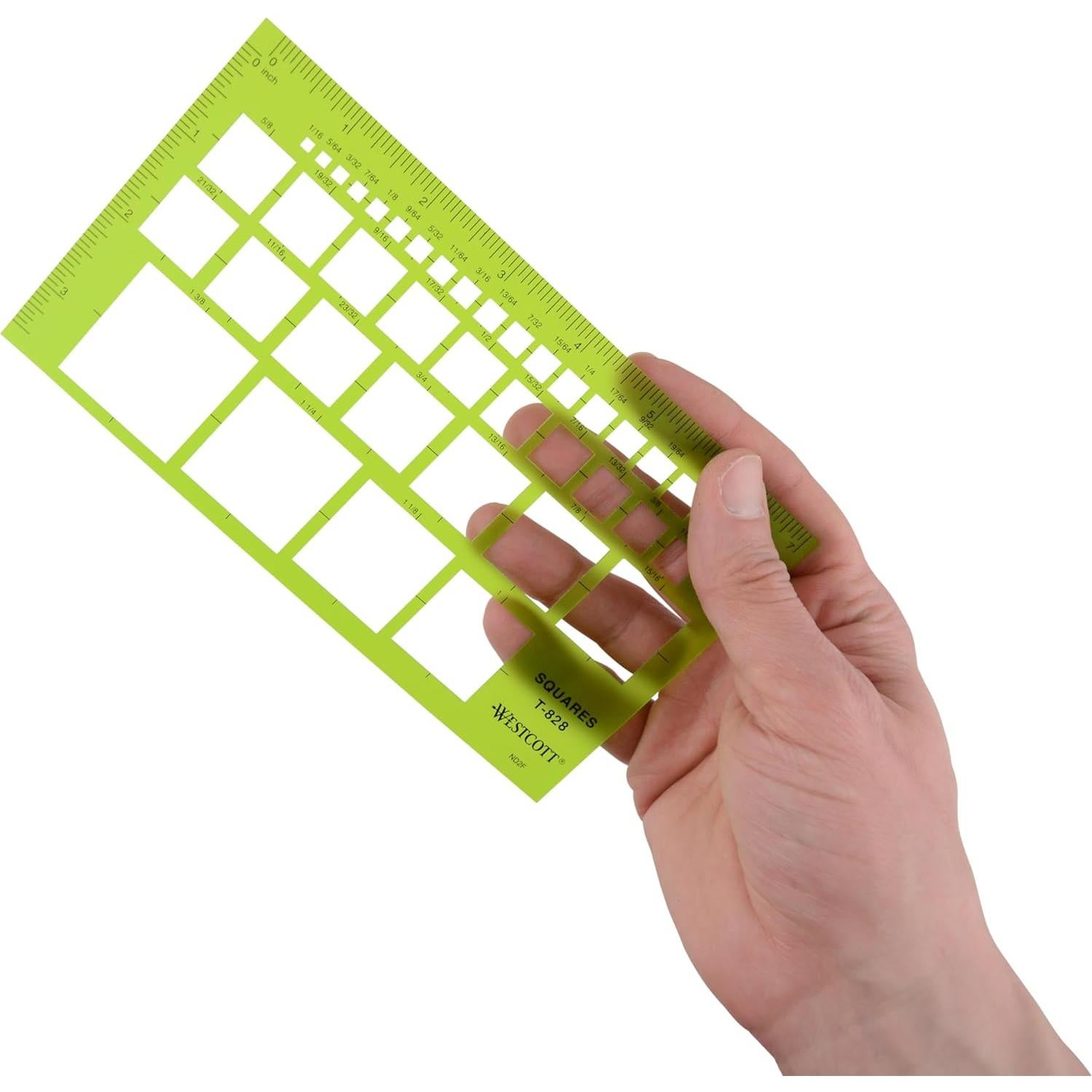 Plantilla Técnica Westcott T-828 Geométrica Plástico Verde