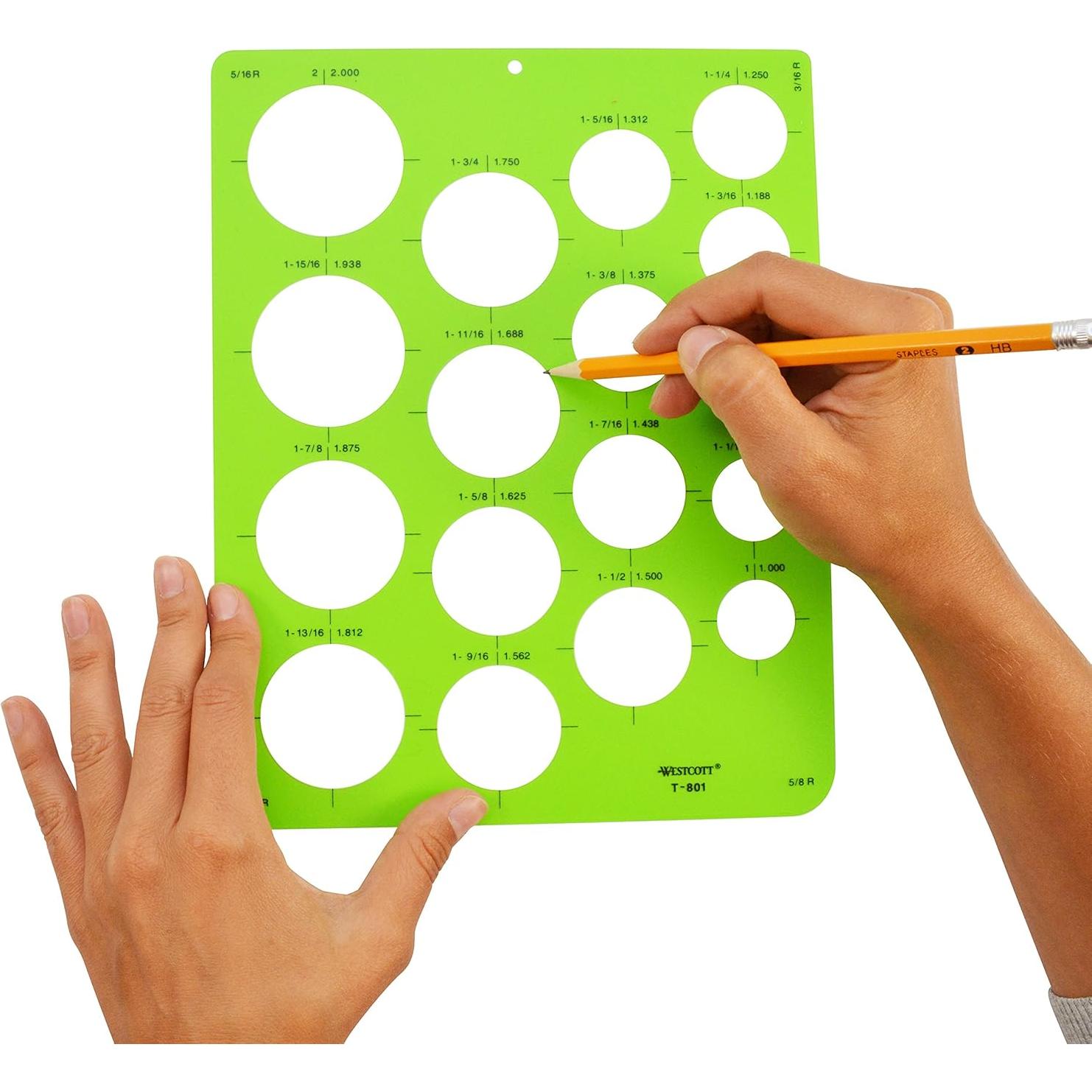 Plantilla de Dibujo de Círculos Westcott T-801 30.2x21.3cm