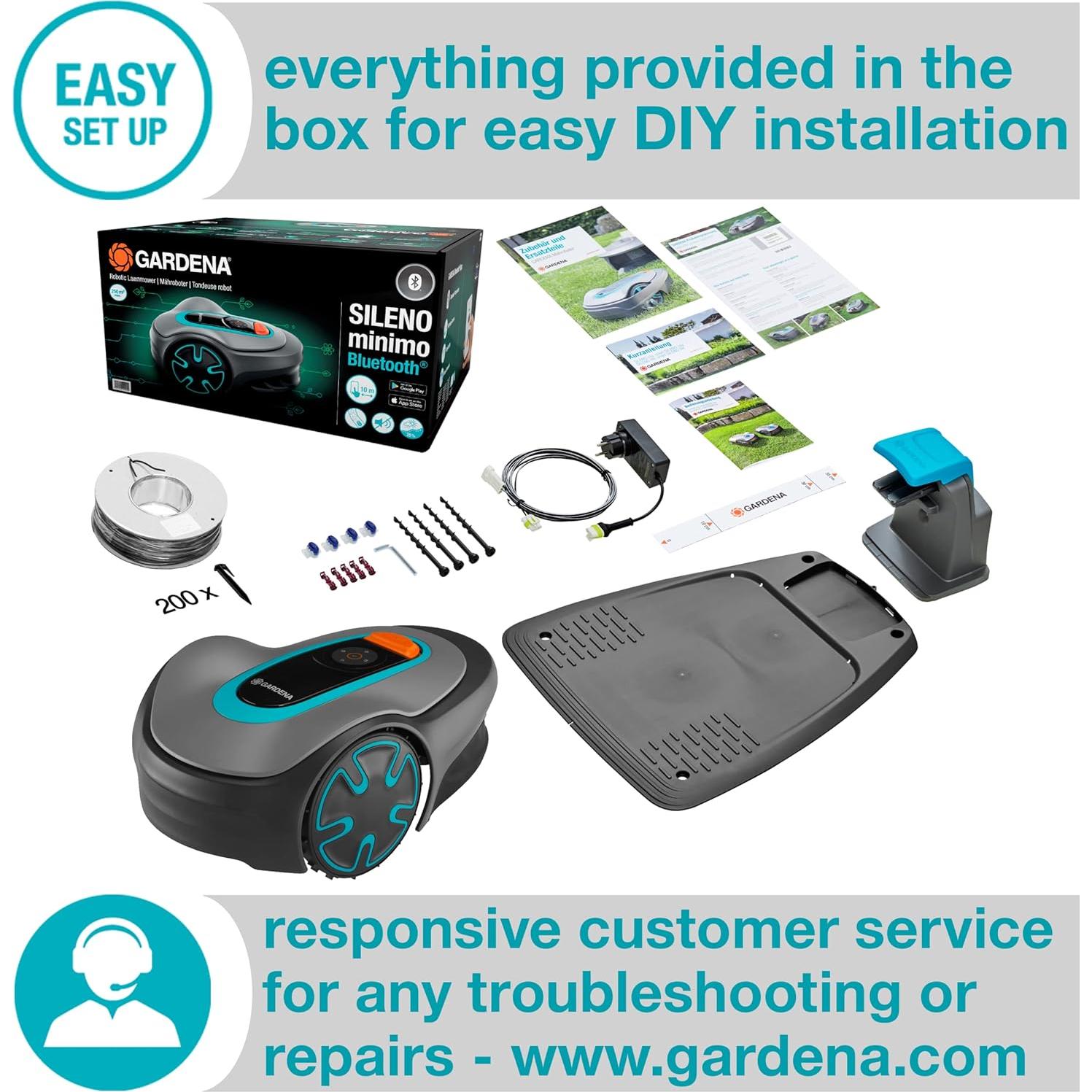 Cortacésped Robótico GARDENA SILENO Minimo 250 m² Bluetooth