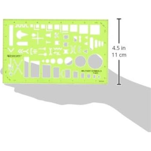 Plantilla de Dibujo Militar Westcott T-825 - Plástico 90.7g