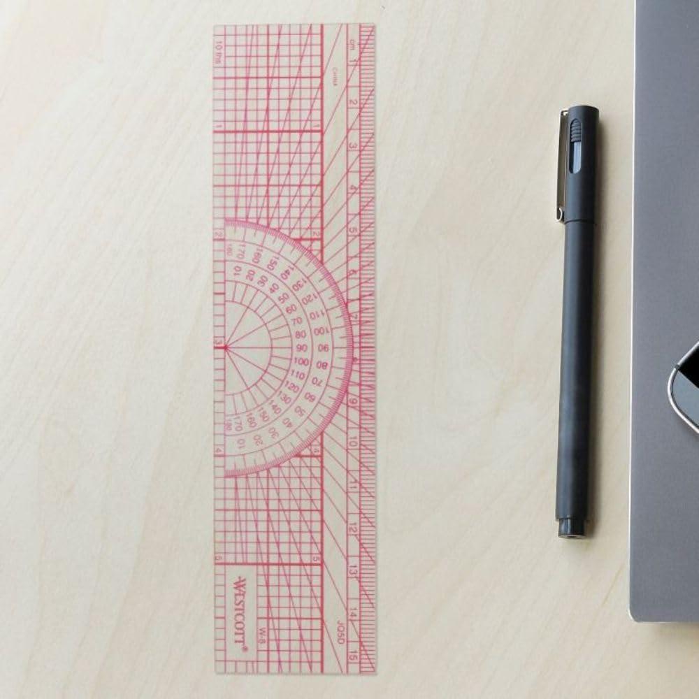 Regla de Transportador Westcott W-8 15 cm Plástico Transparente