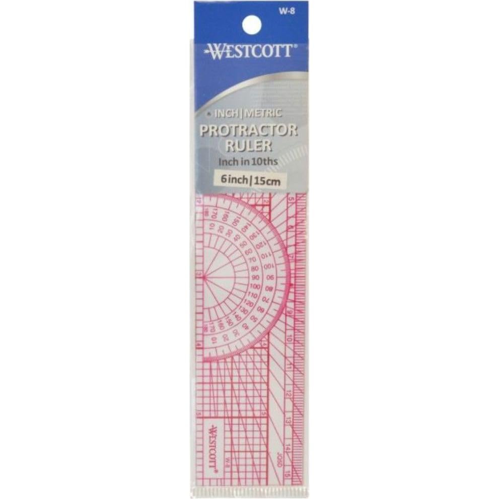 Regla de Transportador Westcott W-8 15 cm Plástico Transparente