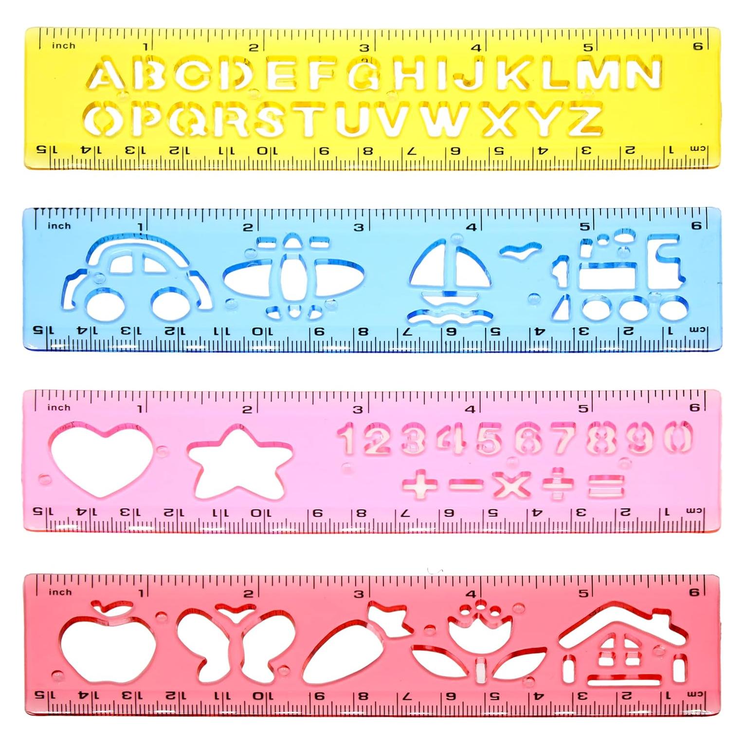 Plantillas de Reglas Color Swell 4 Pack - Suministros Escolares