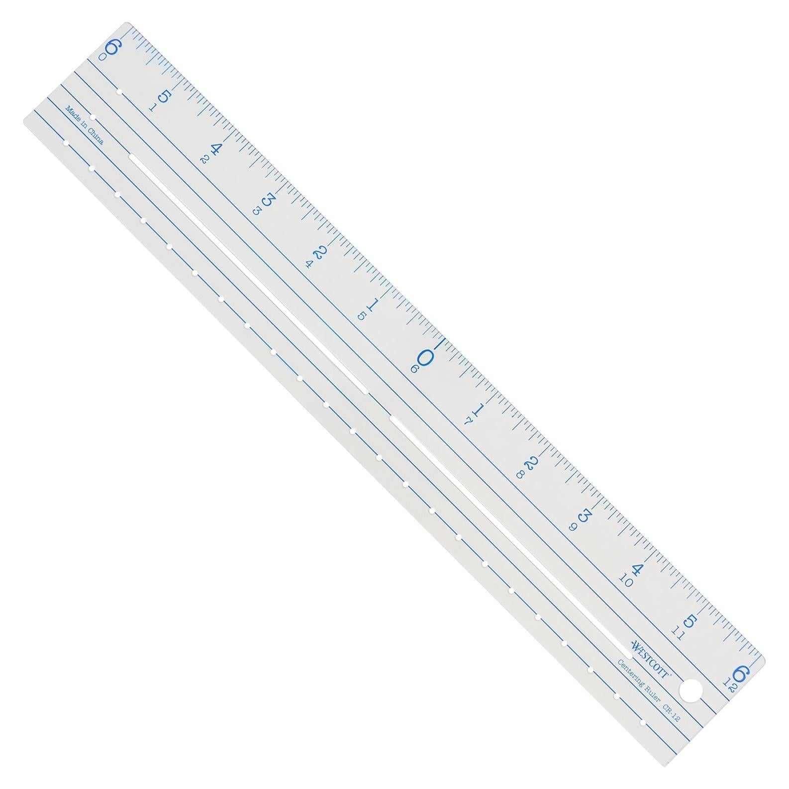 Regla de Plástico Westcott CR-12 30.48 cm con Centrados en Cero