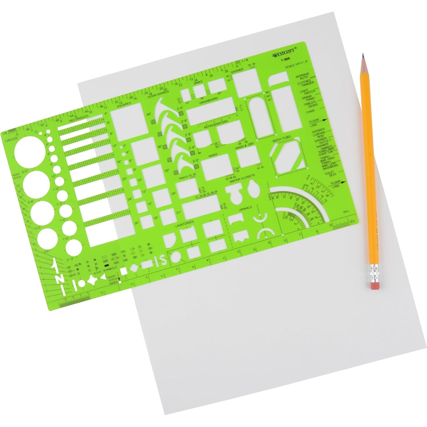 Plantilla Técnica de Dibujo Arquitectónico Westcott T-806