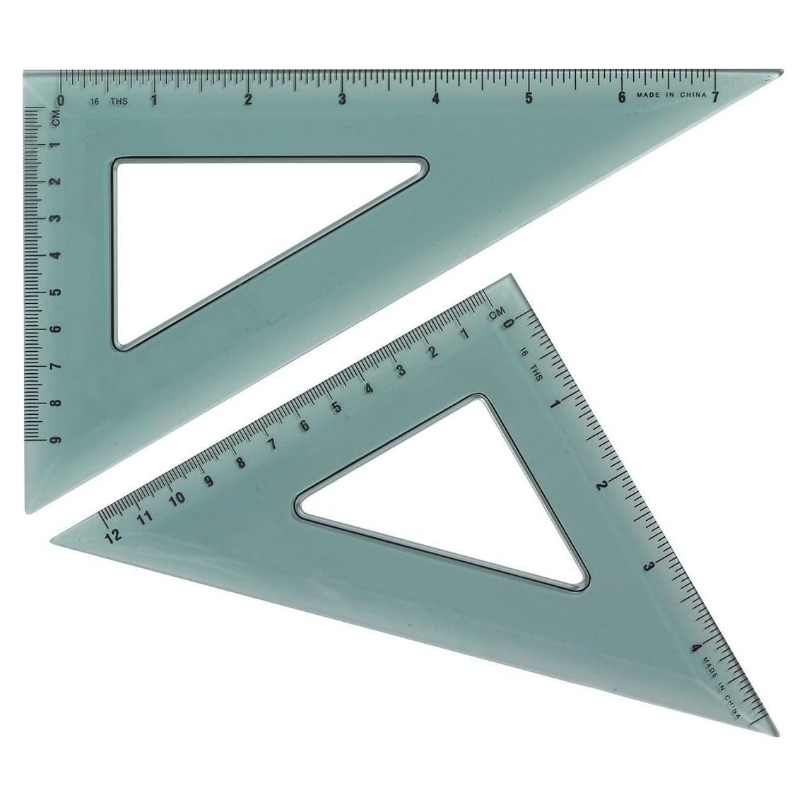 Regla Triangular Westcott KT-90, 27.94x14.61cm, Transparente