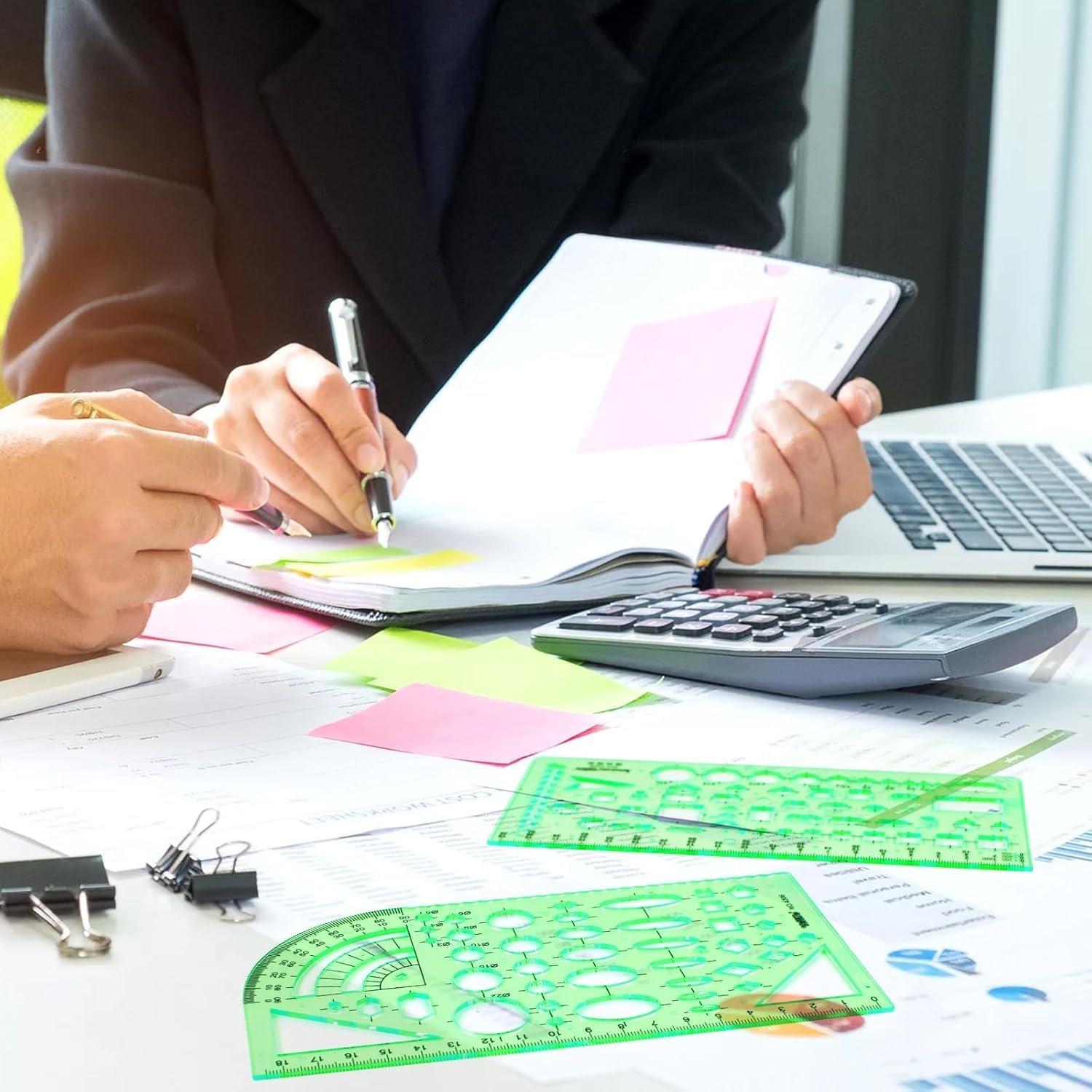 Set de 15 Plantillas Geométricas IPXEAD con Herramientas de Medición