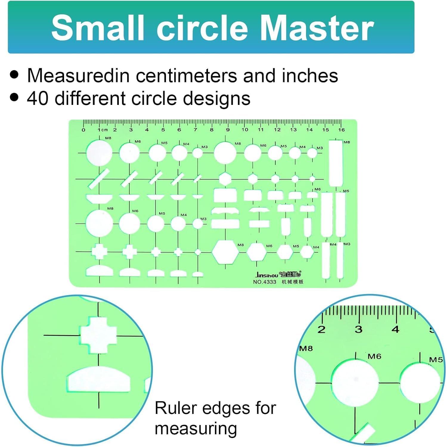 Set de 15 Plantillas Geométricas IPXEAD con Herramientas de Medición