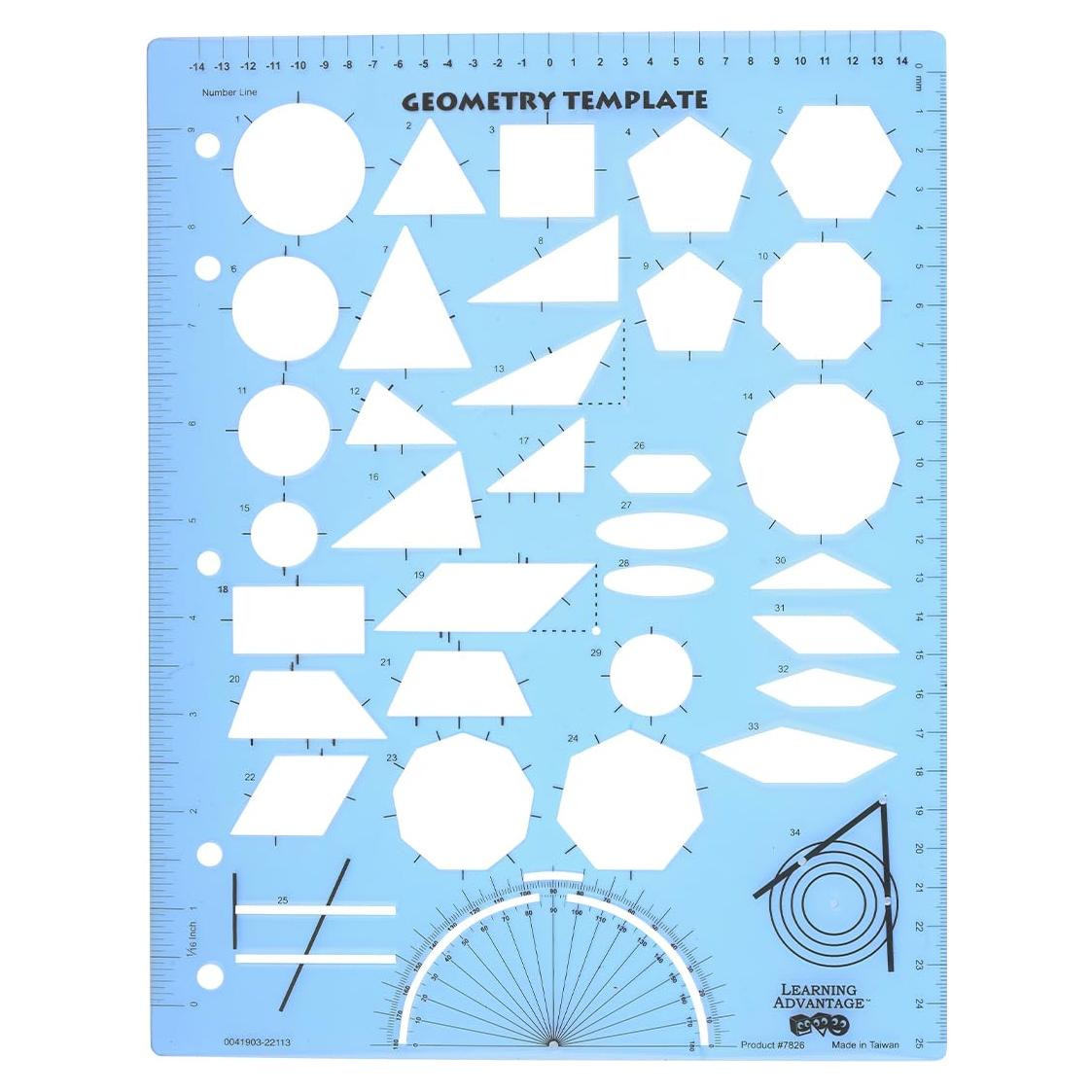 Plantilla de Geometría Learning Advantage 26.67x20.32 cm