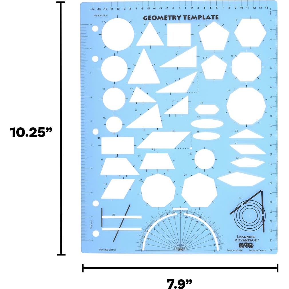 Plantilla de Geometría Learning Advantage 26.67x20.32 cm
