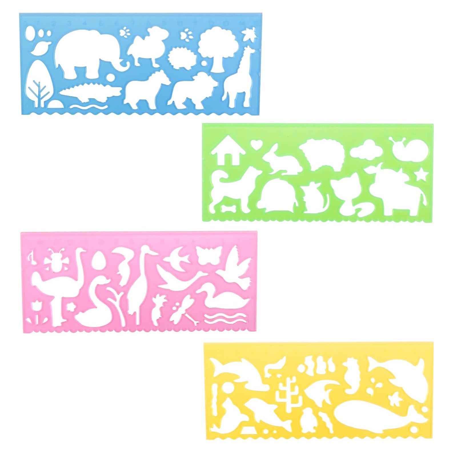 Plantillas de Dibujo de Animales Minimaliving - Paquete de 4