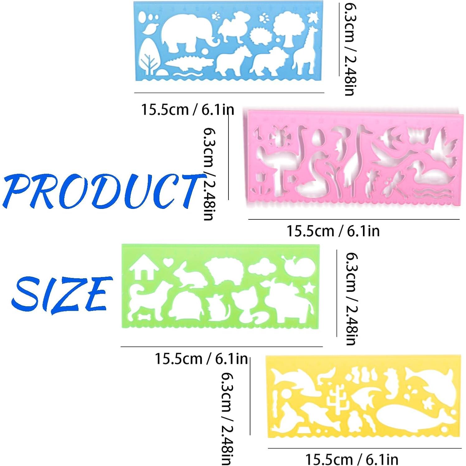 Plantillas de Dibujo de Animales Minimaliving - Paquete de 4