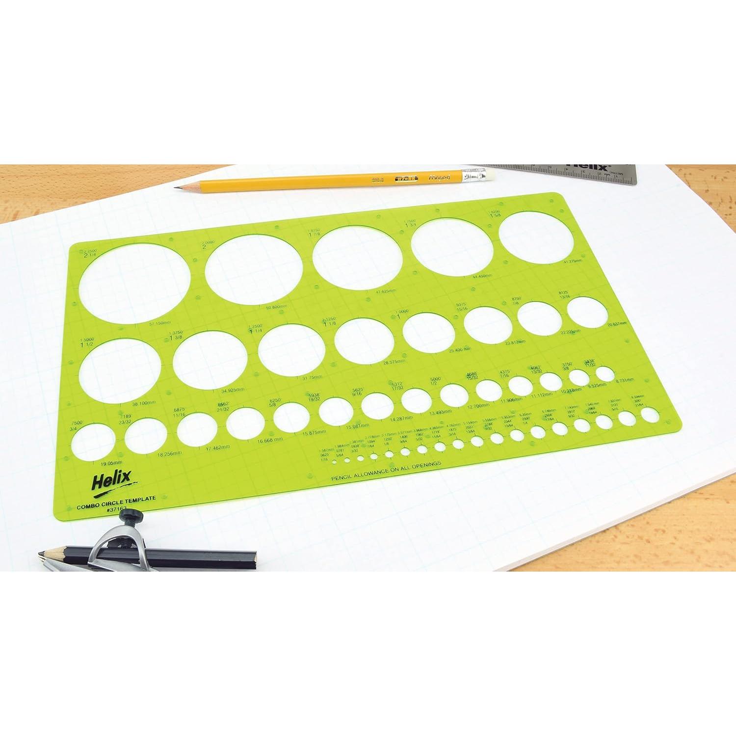 Plantilla de Dibujo Circular Maped 16.51x27.94 cm - Precisión