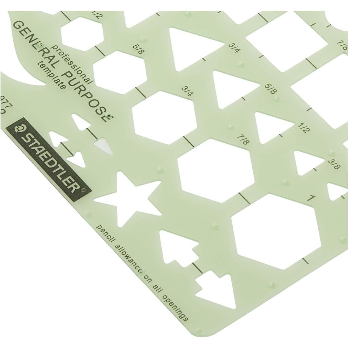 Plantilla Geométrica STAEDTLER 24.1 x 14 cm con Transportador