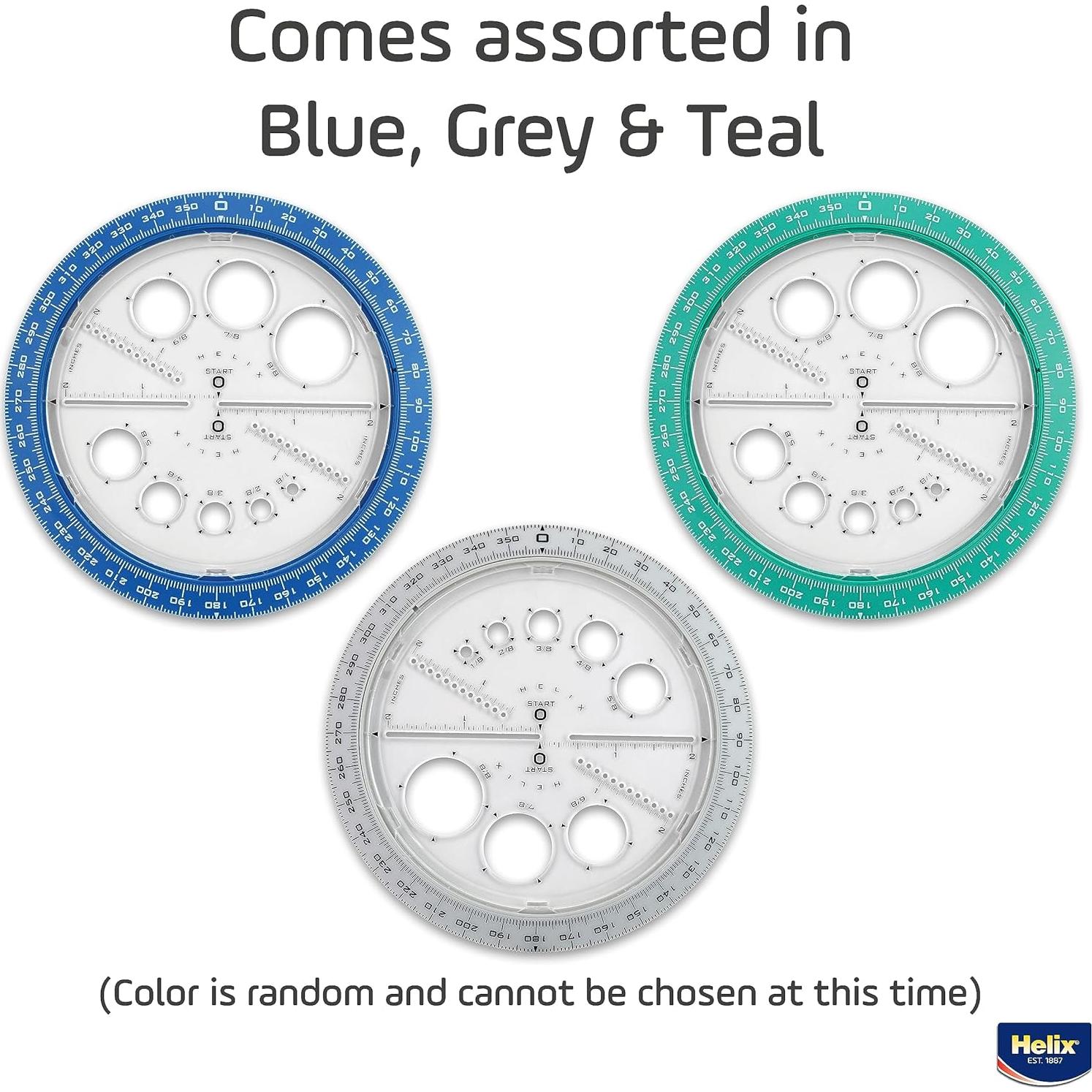 Fabricante de Ángulos y Círculos Helix 360 Grados 15cm Variado