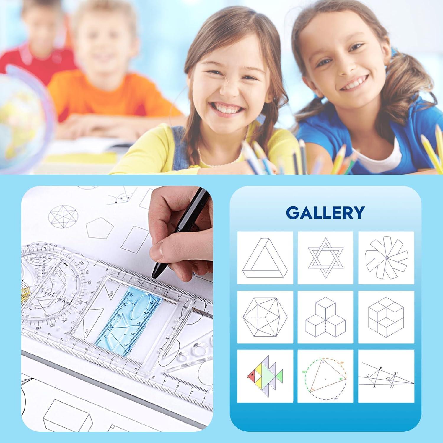 Set de 4 Reglas Geométricas Multifuncionales Zakrafo