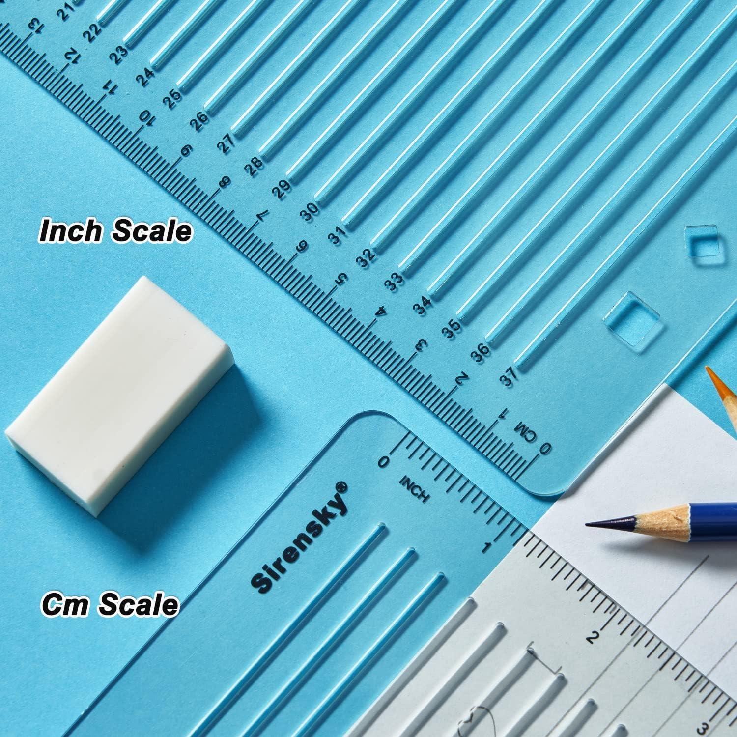 Plantilla de Línea Recta Sirensky 11" (27.94 cm) con Espaciado 0.71 cm